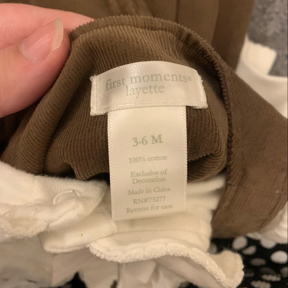 First Moments Layette Baby Girl Overall Set. Infant 3-6 month. - Picture 3 of 8